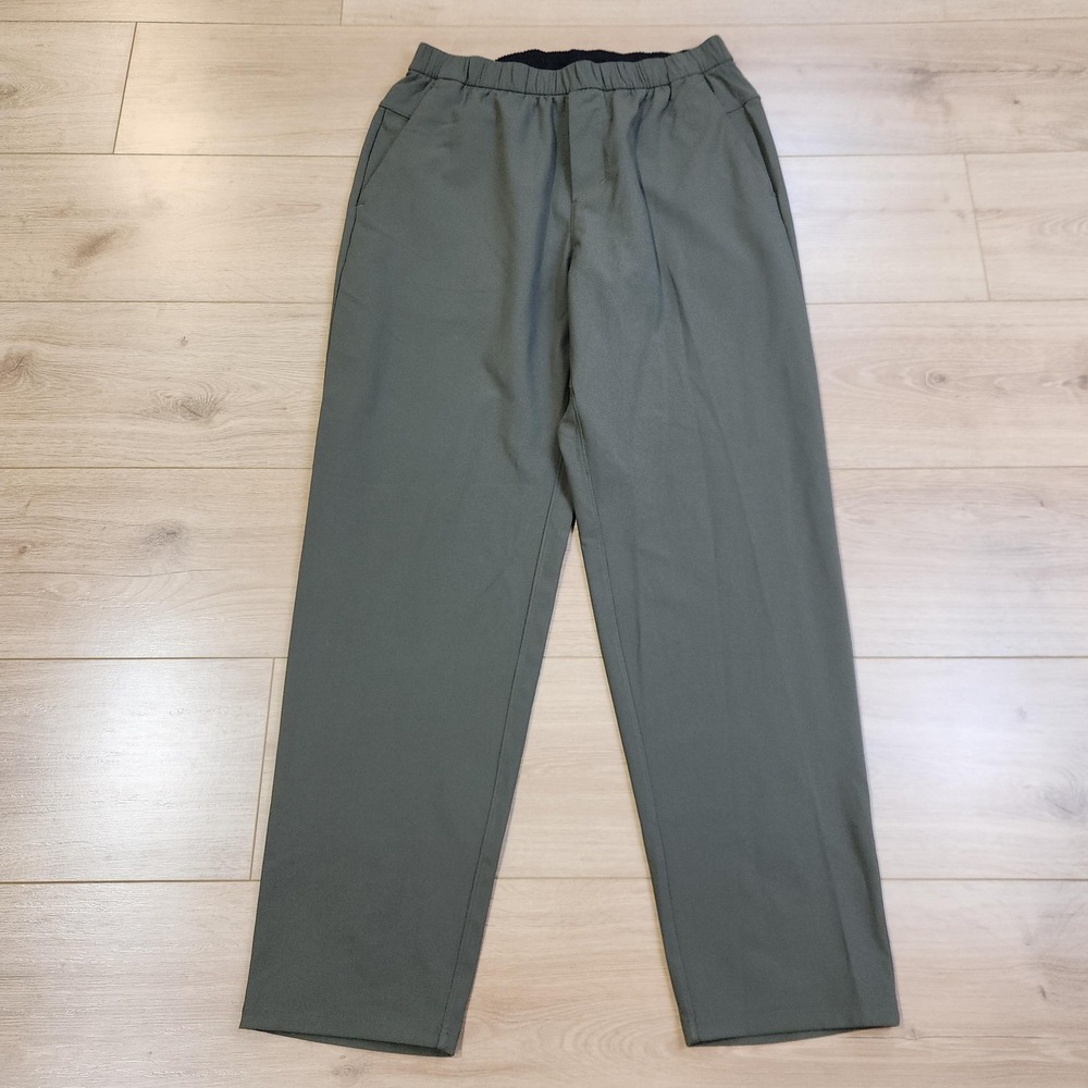 Lululemon ABC Pull On Pants Mens Medium Green Elastic Waist Travel Casual